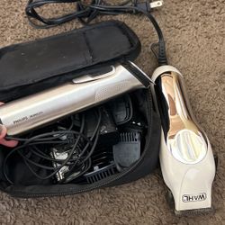 WAHL AND PHILIPS   NORELCO HAIR TRIMMERS  GOOD WORKING CONDITION 