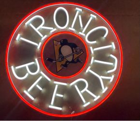 Iron City Beer Pittsburgh Penguins Led neon like Sign
