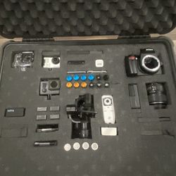 Nikon D40X Camera + GoPro Bundle + Gimbal/Stabilizer + Case + Accessories – Excellent Condition
