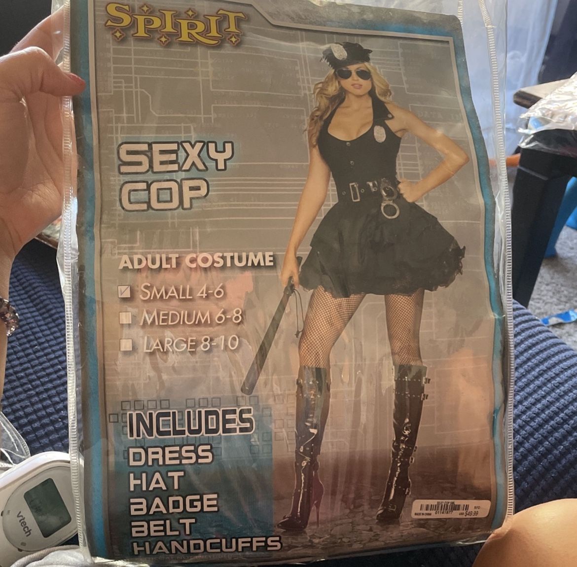 spirit sexy cop costume size small
