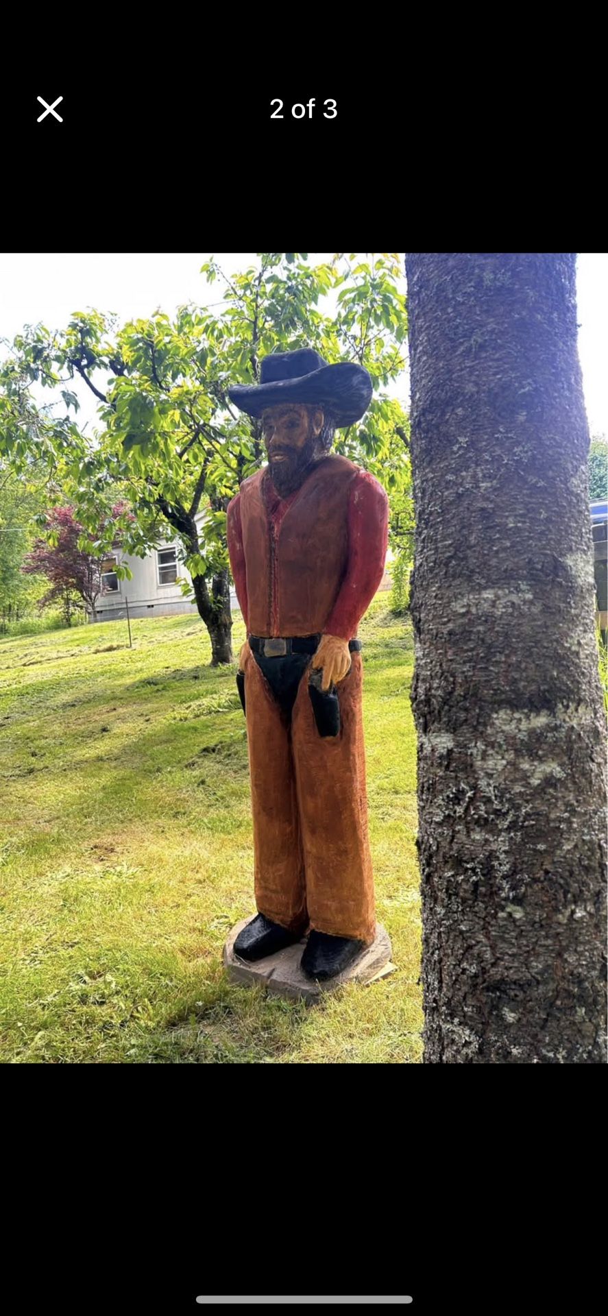 Wood Cowboy Carving