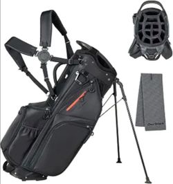 14 Way Golf Stand Bag, Waterproof Lightweight Carry for Men Women
14 Velvet Dividers, 9 Pockets, Cooler Compartment, Self-Adjusting X-Strap System, Sl