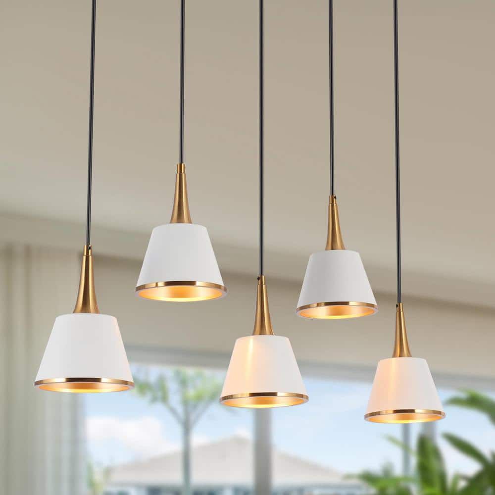 SALESUMO IDAIKOS MODERN 5-LIGHT PLATED BRASS