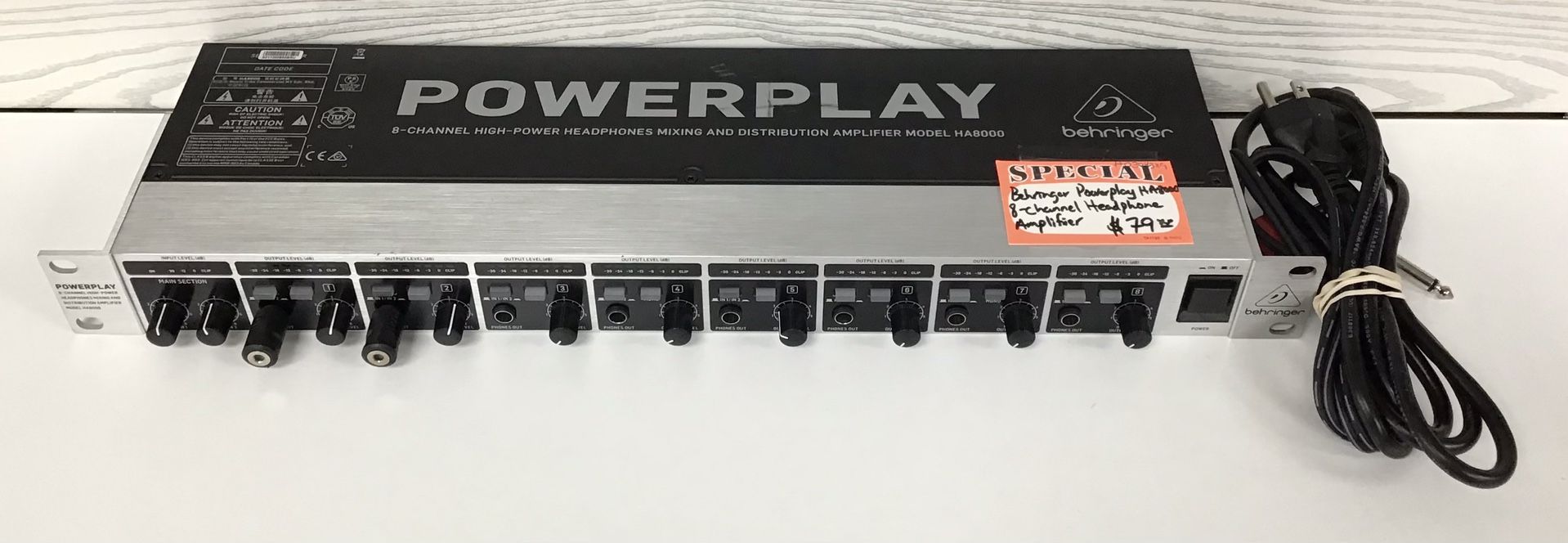 Behringer PowerPlay HA-8000 8-Channel Headphone Amplifier