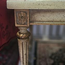 Vintage Hollywood Regency Marble Top End Table