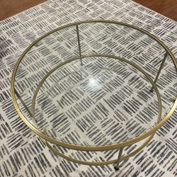 Round Glass Coffee Table 