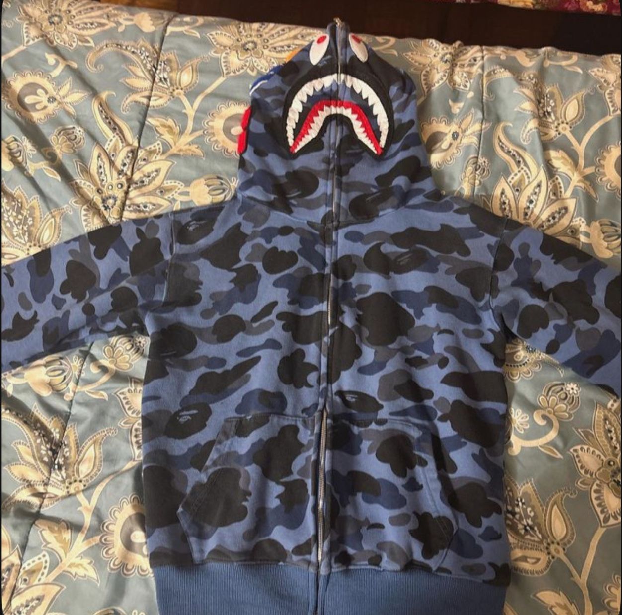 Blue Shark Bape Hoodie