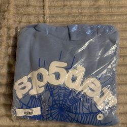 Blue Sp5der Hoodie Medium 
