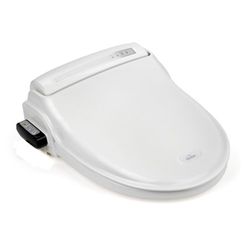 Bio Bidet by Bemis Elongated Supreme Bidet Toilet Seat White : Microfiber, Machine Washable, Non-Slip Backing