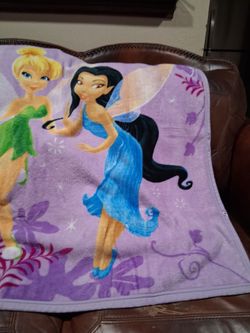 Vintage tinker bell blanket