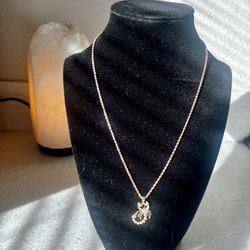 100% Pure Rose Gold 14k Rope Chain w.10k Yellow Gold 🦂 Pendant