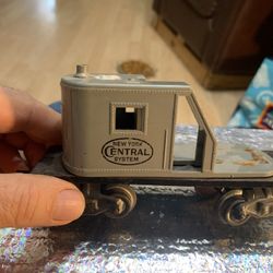 This is a vintage Marx O Scale New York Central System crane car. 
