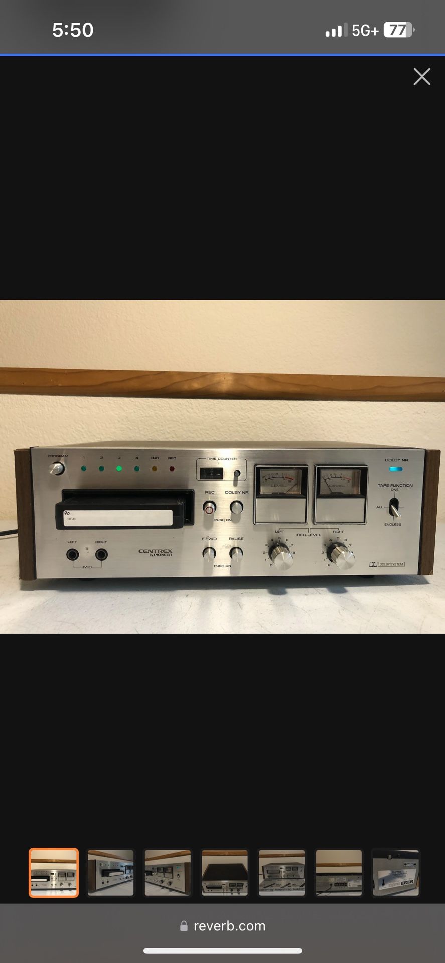 Centrex by Pioneer RH 65 Silver Face vintage stereo track tape