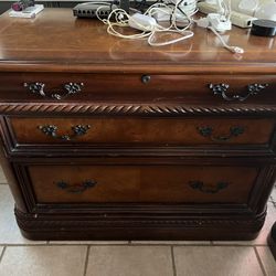 Executive Desk & Dresser/cabinet By Aspen Home 