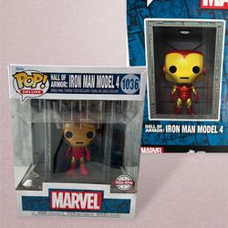 Funko Pop! Marvel: Iron Man Hall of Armor Model 4 Deluxe Figure, Special Edition