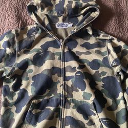 Bape M Camo Full Zip Hoodie