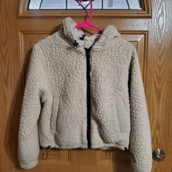 Sherpa Zipper Hoodie, Used, Size XS
