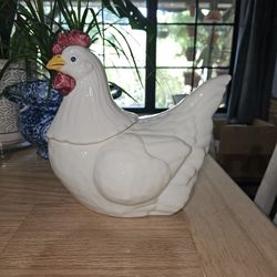 Vintage Rooster Cookie Jar Container