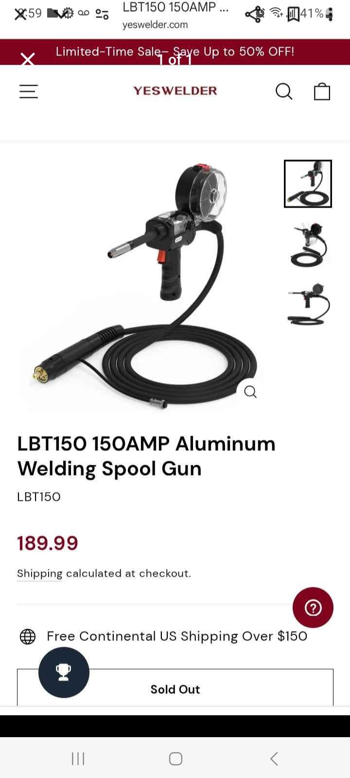 Aluminum Welding Spool Gun For (YES) Welder Only