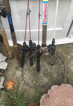 Fishing rods and net