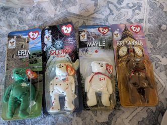 1999 McDonald's Ty Teenie Beanie Bears Complete Set of 4 - Sealed
