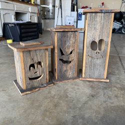 Rustic Wooden Lantern (Set)