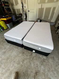 King Mattress Setup – Nectar Twin XL (2) + Box Springs