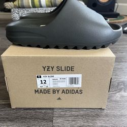 New Adidas Yeezy Slide Dark Onyx Size 12 Mens