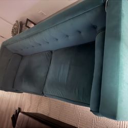 2 Year Young Couch Emerald Green Must Sell Baby On The Way