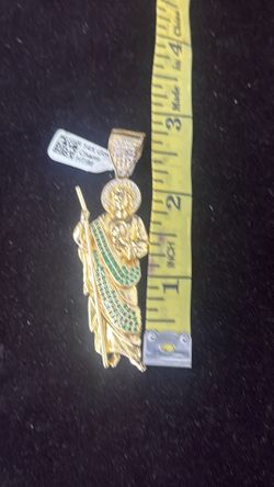 14k san judas charm