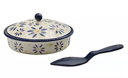 Temp-tations Old World Covered Pie Dish with Ceramic Server