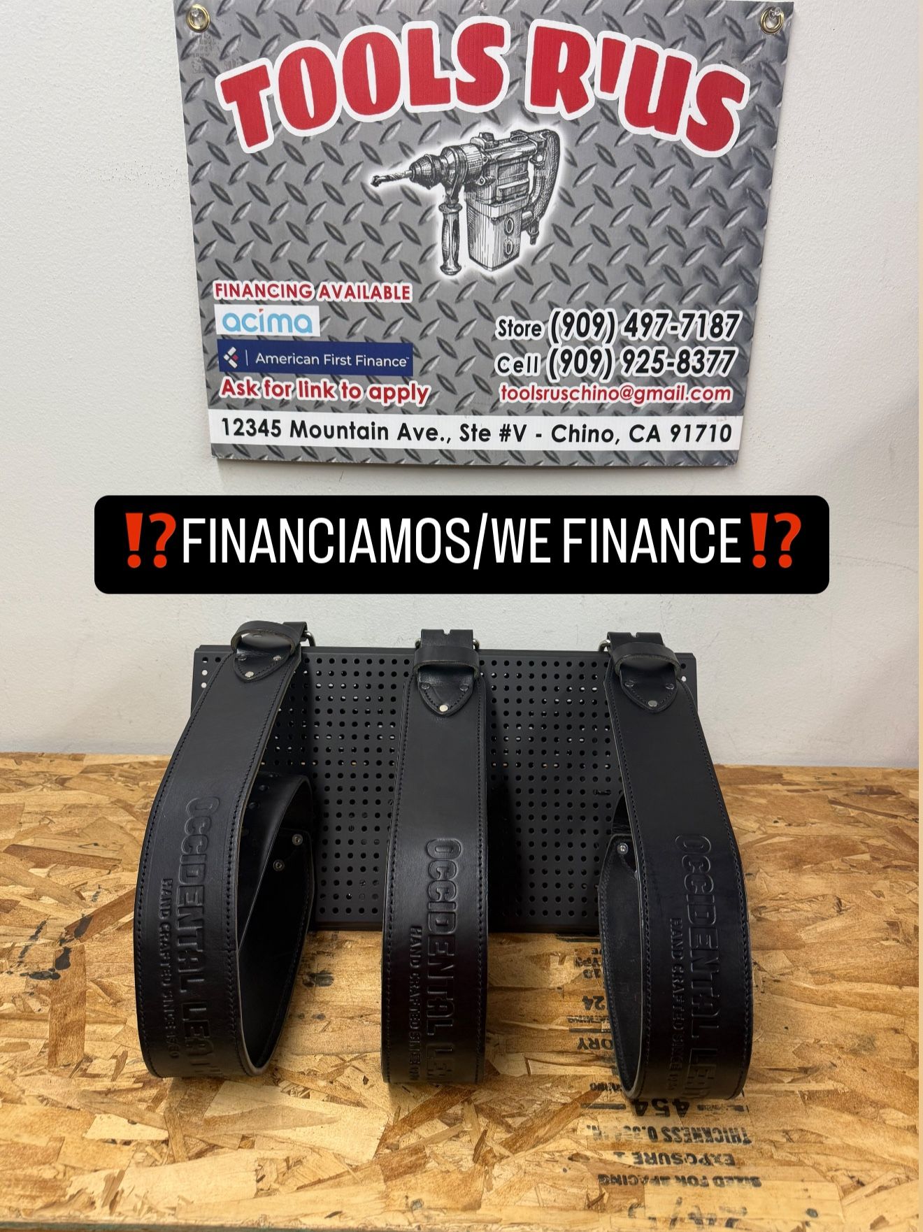 B5035 OCCIDENTAL LEATHER 3” Leather Work Belt(EACH) **(FINANCIAMOS/WE FINANCE)**