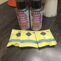 Love Beauty And Planet Shampoo Combo With Three Bonus Hask Moisturizing Deep Conditioners.