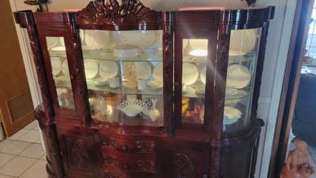 Dinning Table With 8 Chairs And China Cabinet Beautiful