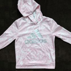 Adidas Youth Girls Tech Fleece Hoodie Pink Tye Dye Size L/G 14