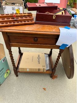 Cute antique night stand with drawer