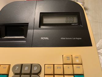 Cash Register w/ Key Royal 435dx Programmable Electronic
