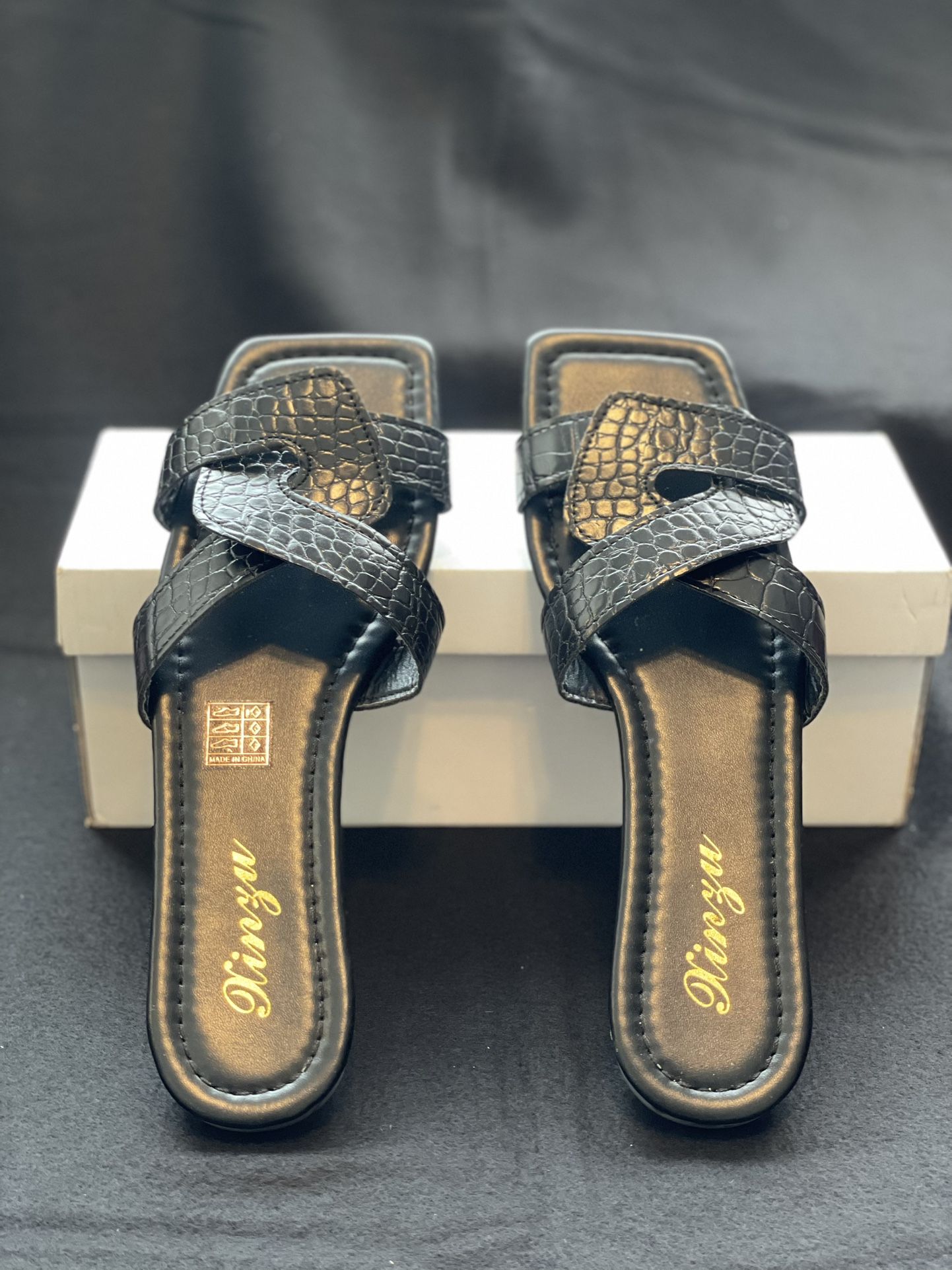 Square Flat Sandals For Women
