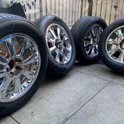 4 Tires And Rims (6 Whole Caps)