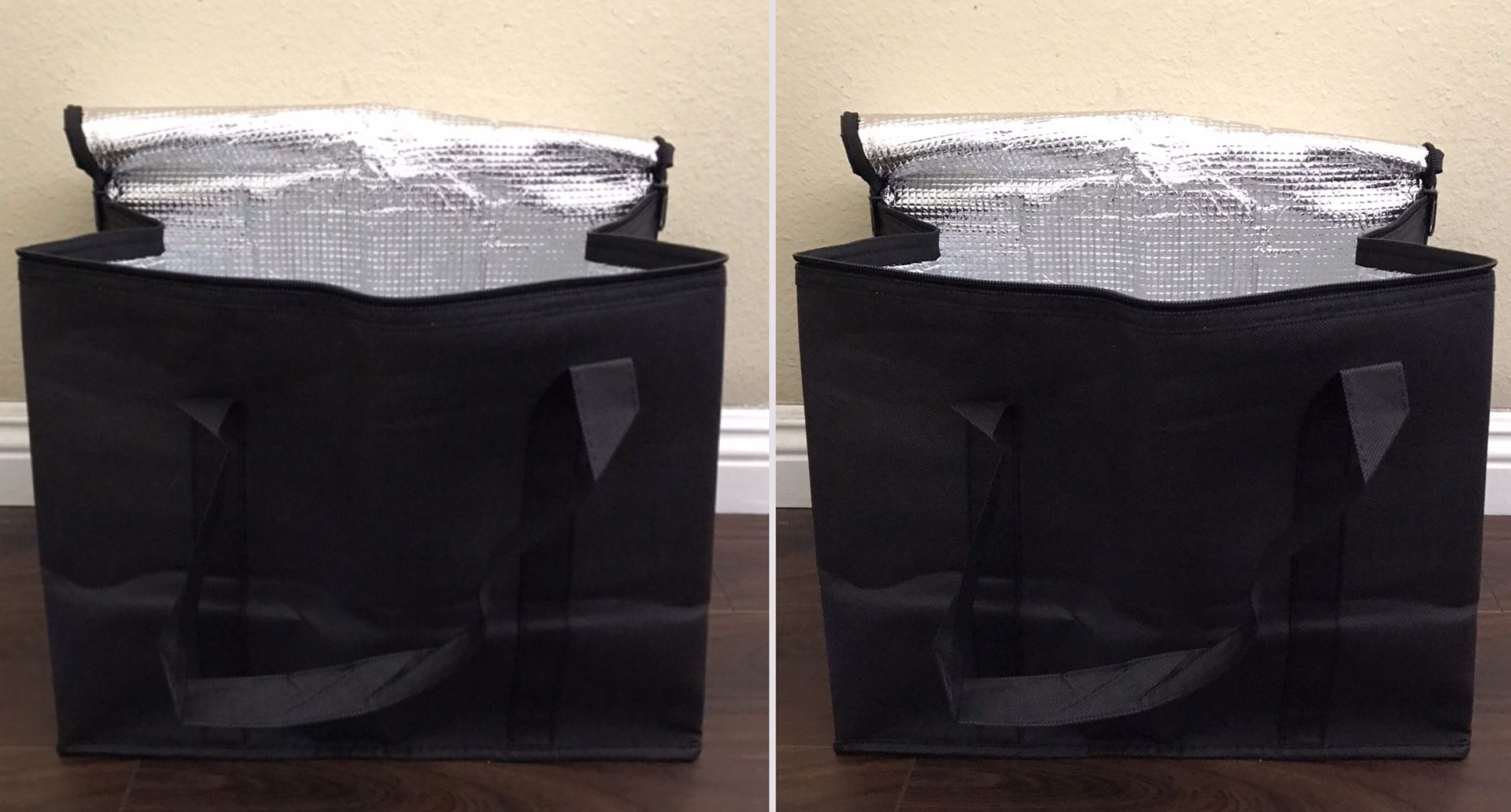 Two Pack Insulated Food Storage And Delivery Bags – Large - great for lunch