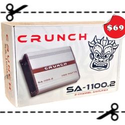 🚨 No Credit Needed 🚨 Crunch SA1100.2 Smash Series Power Amplifier 2-Channel System 1100 Watts 🚨 Payment Options Available 🚨 