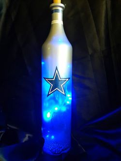 Hand Painted Bottle Lamp