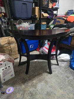 Dark brown table