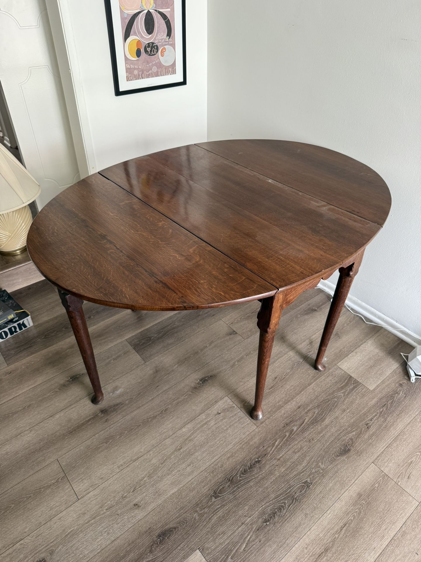 Expandable Mahogany Antique Wood Table