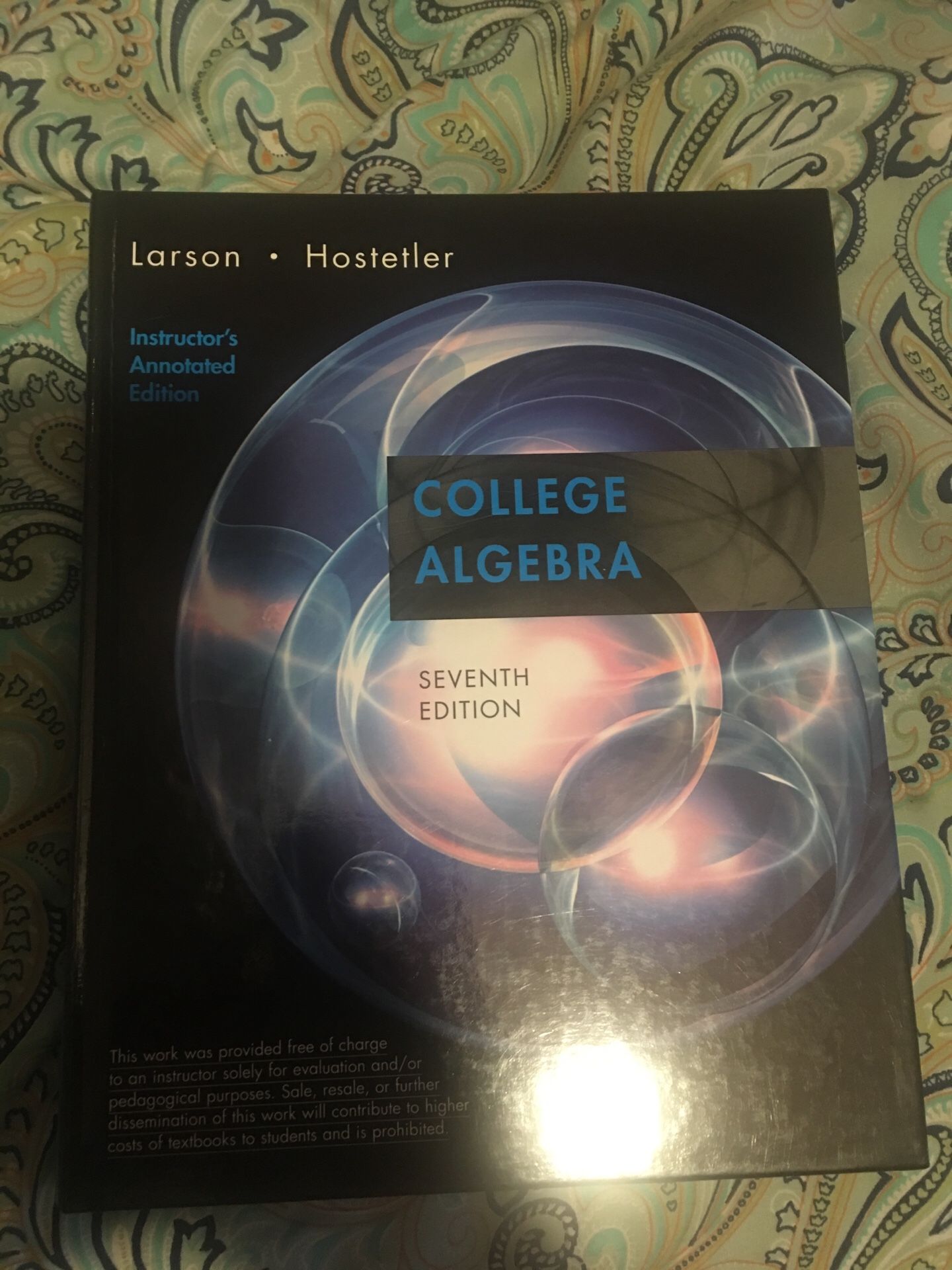 College algebra book