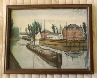 1967 Bernard Buffet Canal de Saint-Quentin