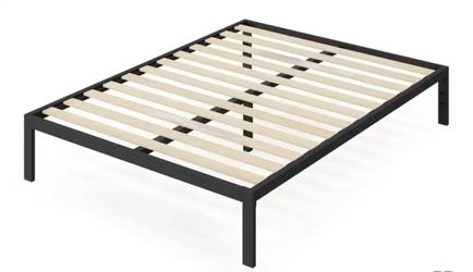 Eastthamton Metal Platform KING Bed Frame, Wood Slat Support, No Box Spring Needed, (Black)