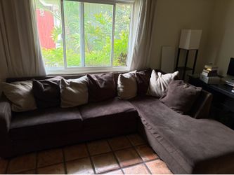 Brown sectional sofa