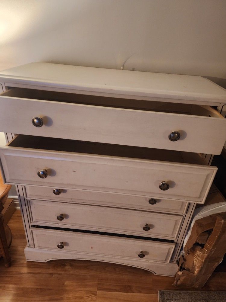 Tall White Dresser
