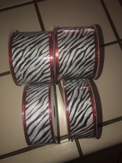 (4) Christmas decorative ribbon 2 size widths